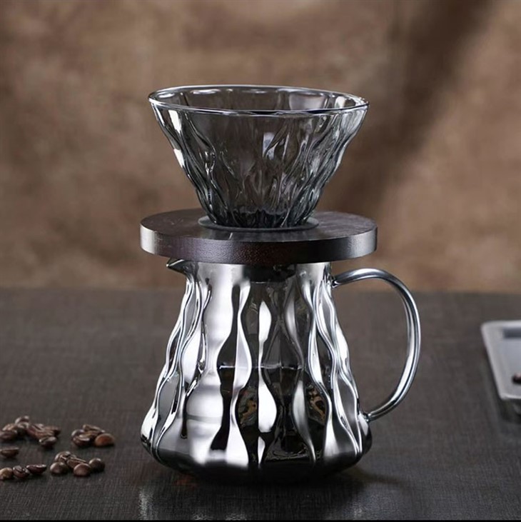 Glass Coffee Pot With Funnel, 600ml Coffee Pot For Daily Coffee